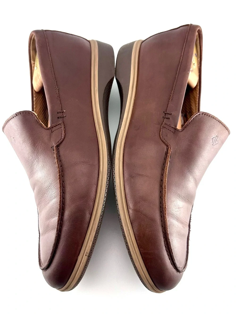 Amberjack The Loafer Chestnut Brown Leather Slip On Dress Shoes Men Size 10.5M